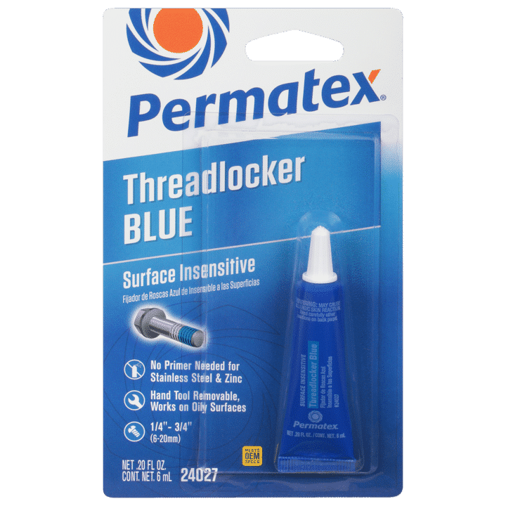 Permatex® 24027 Surface Insensitive Threadlocker Blue, 6 Ml