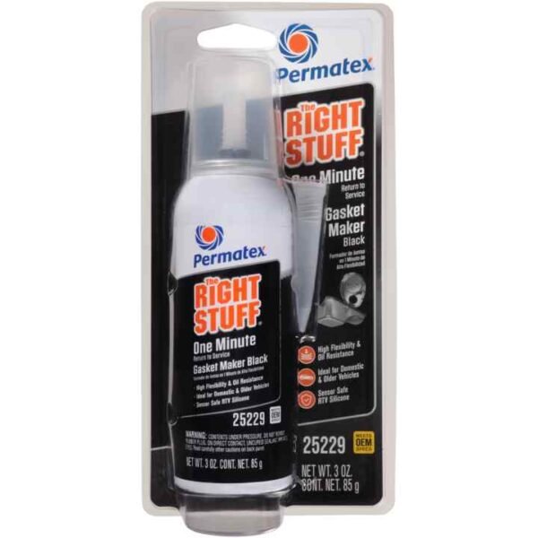 Permatex The Right Stuff Black 1 Minute Gasket Maker, 3 Oz