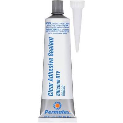 Permatex® 80050 Clear Rtv Silicone Adhesive Sealant, 3 Oz