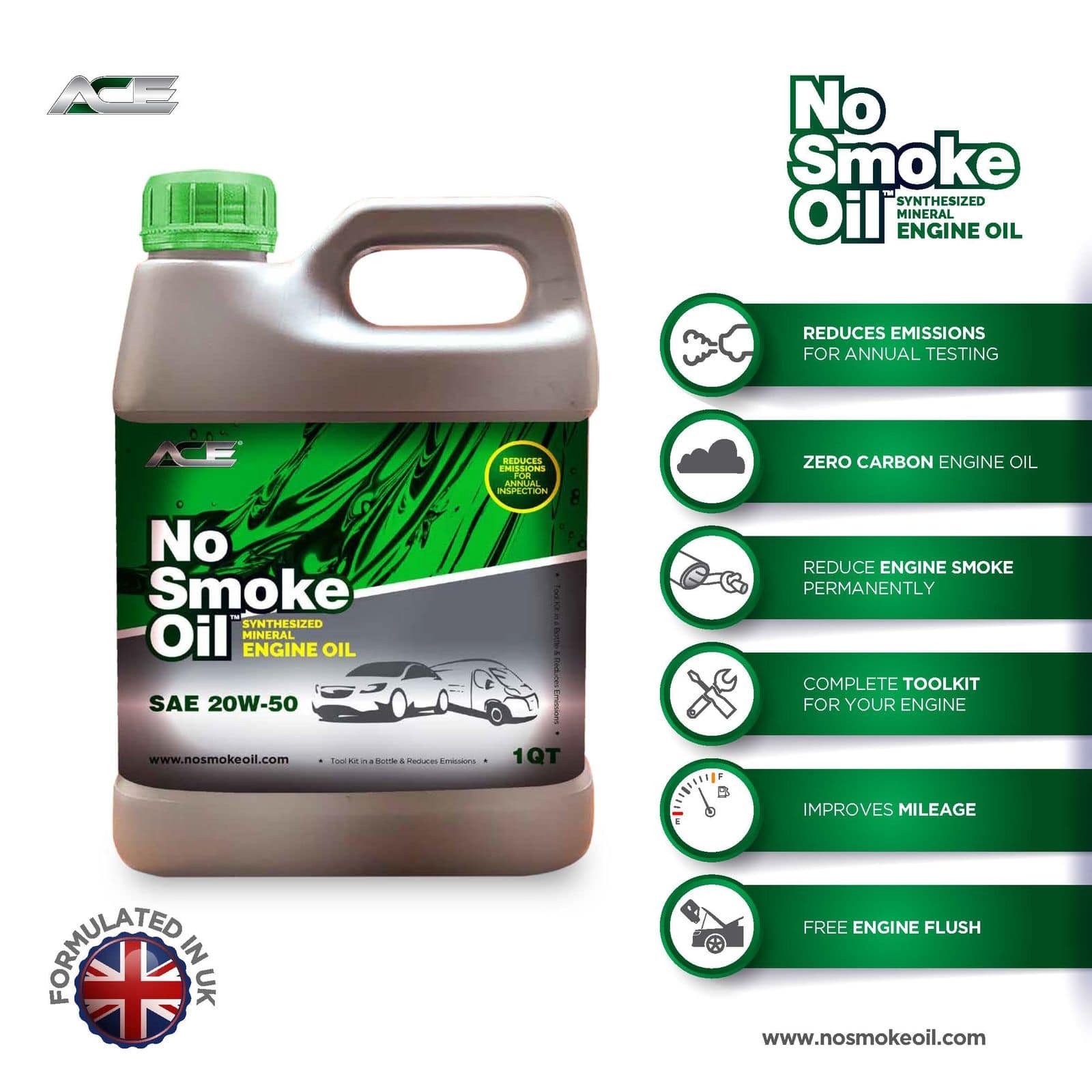 No Smoke Oil 2050S Nosmokeoil SAE 20W-50. ** 1 Litre **