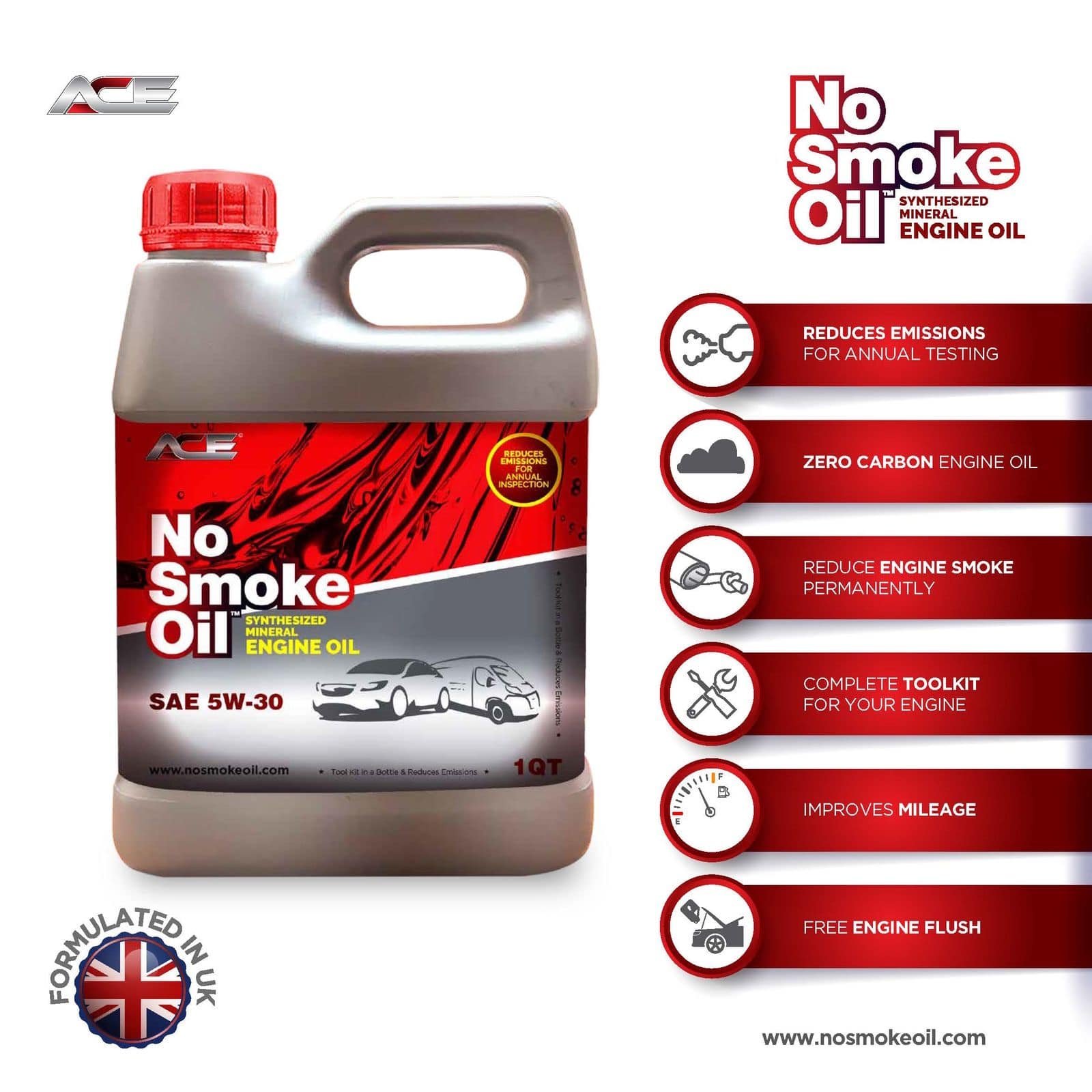 No Smoke Oil 530S NoSmokeOil SAE 5W-30 ** 1 Litre **